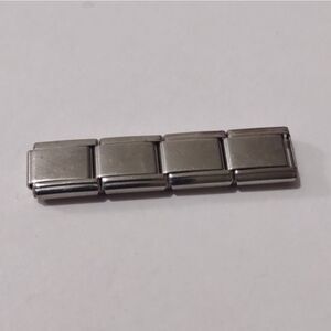 4 Blanks Italian Link Stainless Steel‎ for Nomination Style Charm Bracelet